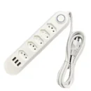 Extensão Elétrica e Filtro de Linha Inteligente 2m (Tomadas + 3 USBs Rápidas)