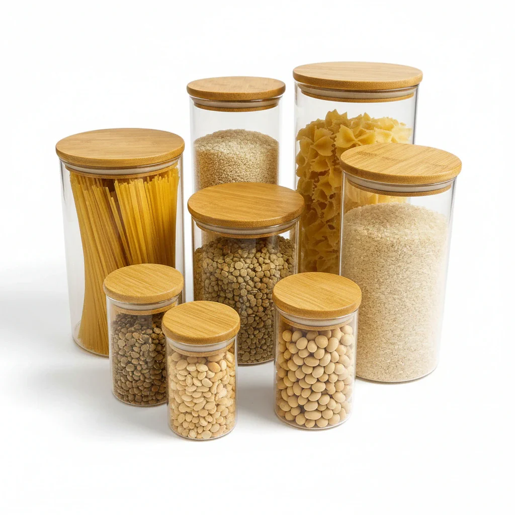O Conjunto de Potes Herméticos de Vidro é a solução perfeita para quem busca praticidade e sofisticação na organização da cozinha.